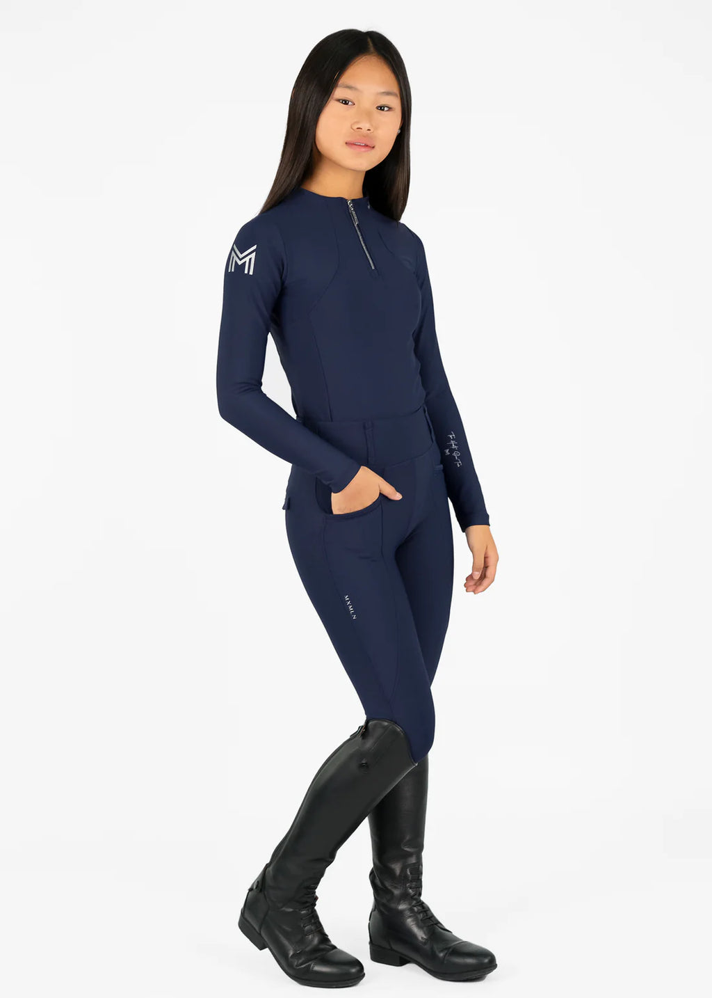 Maximilian YR Pro Riding Leggings - Navy, 2XS (145-155cm) image
