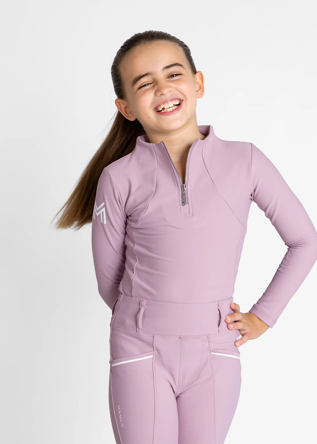 Maximilian YR Long Sleeve Base Layer - Mauve, 5XS (115-125cm) image