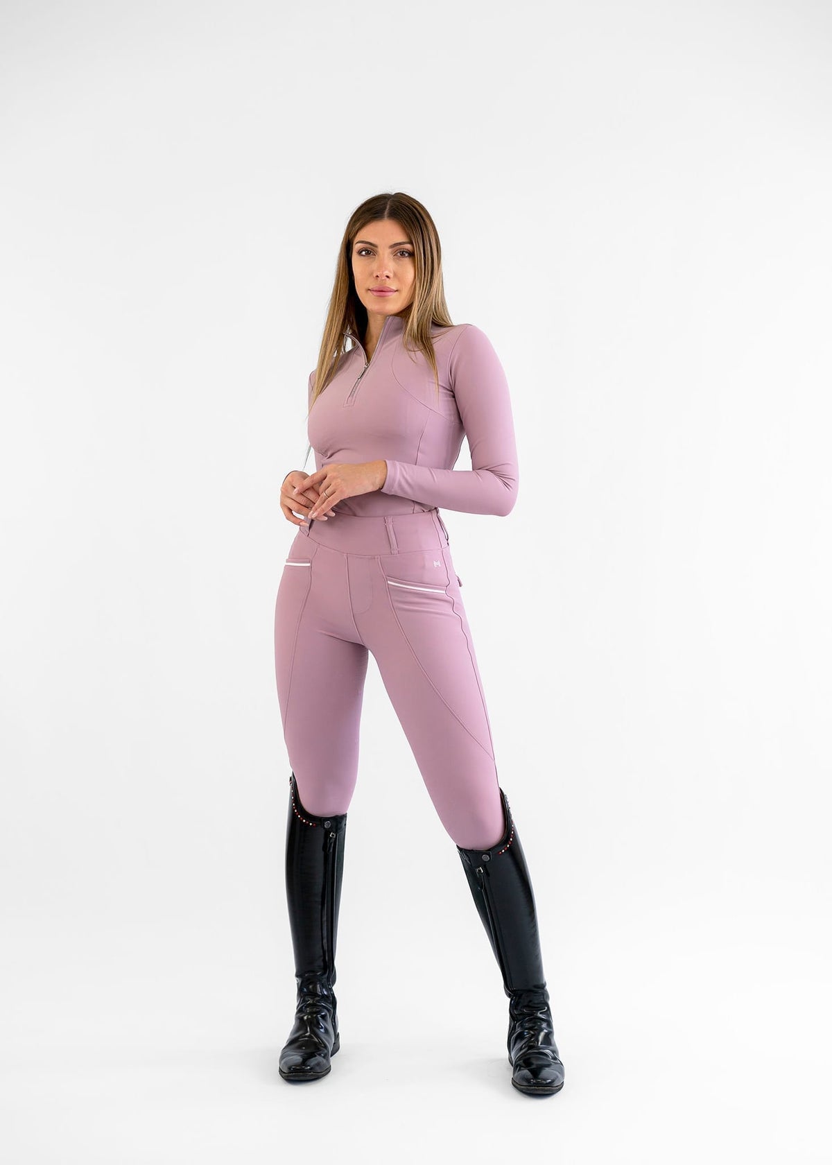 Maximilian Long Sleeve Base Layer - Mauve, XXS image