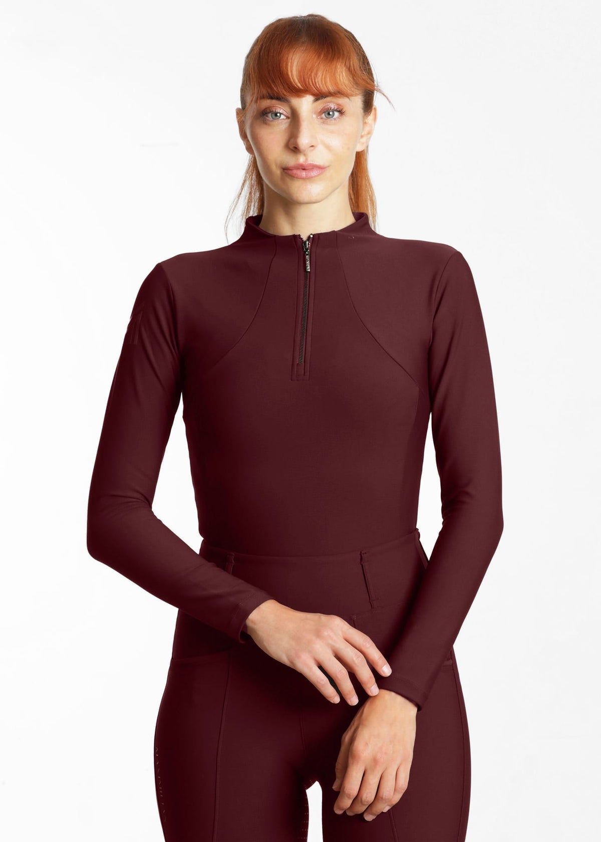 Maximilian Long Sleeve Base Layer - Burgundy, XS image
