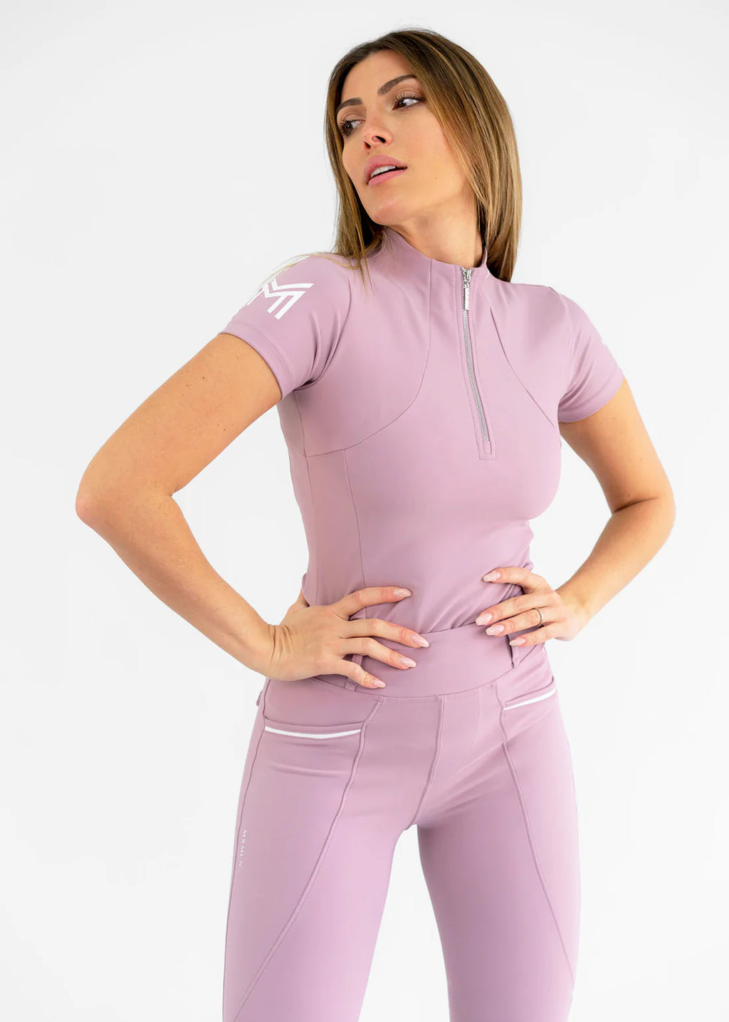 Maximilian Short Sleeve Base Layer - Mauve, XXS image