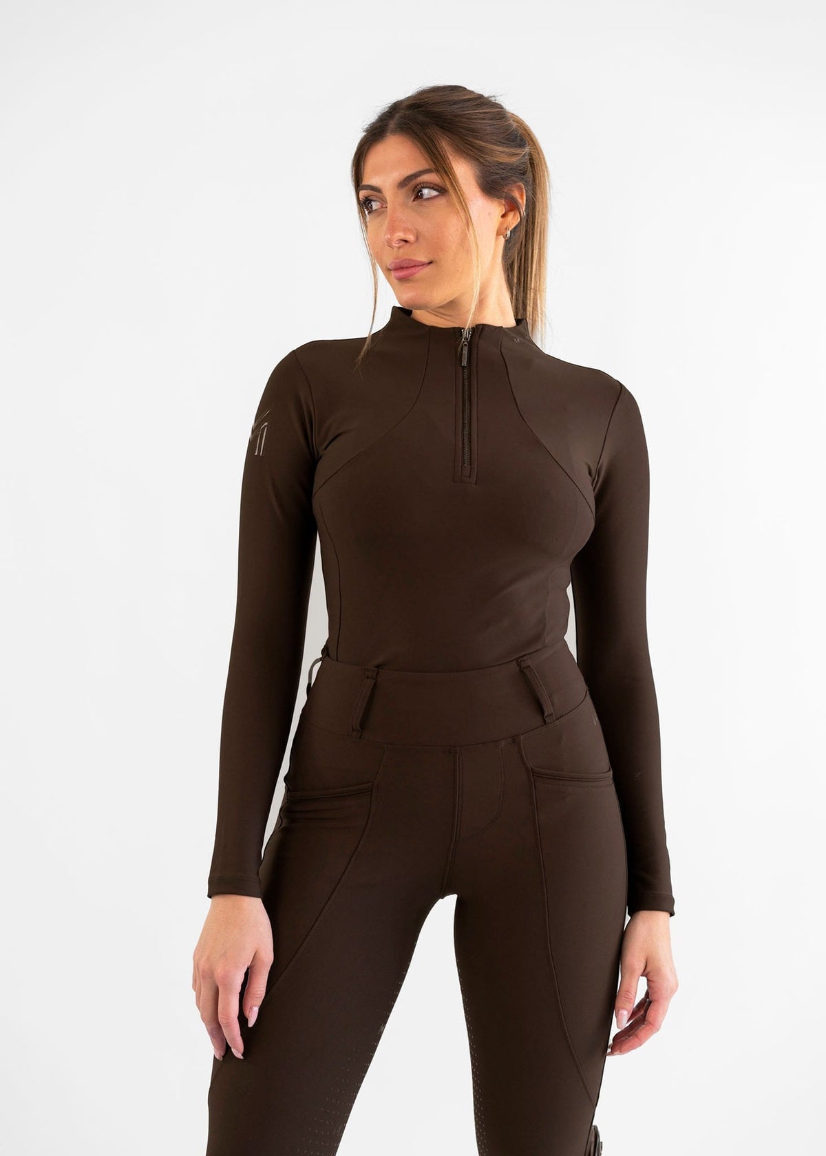 Maximilian Long Sleeve Base Layer - Chocolate, XXS image