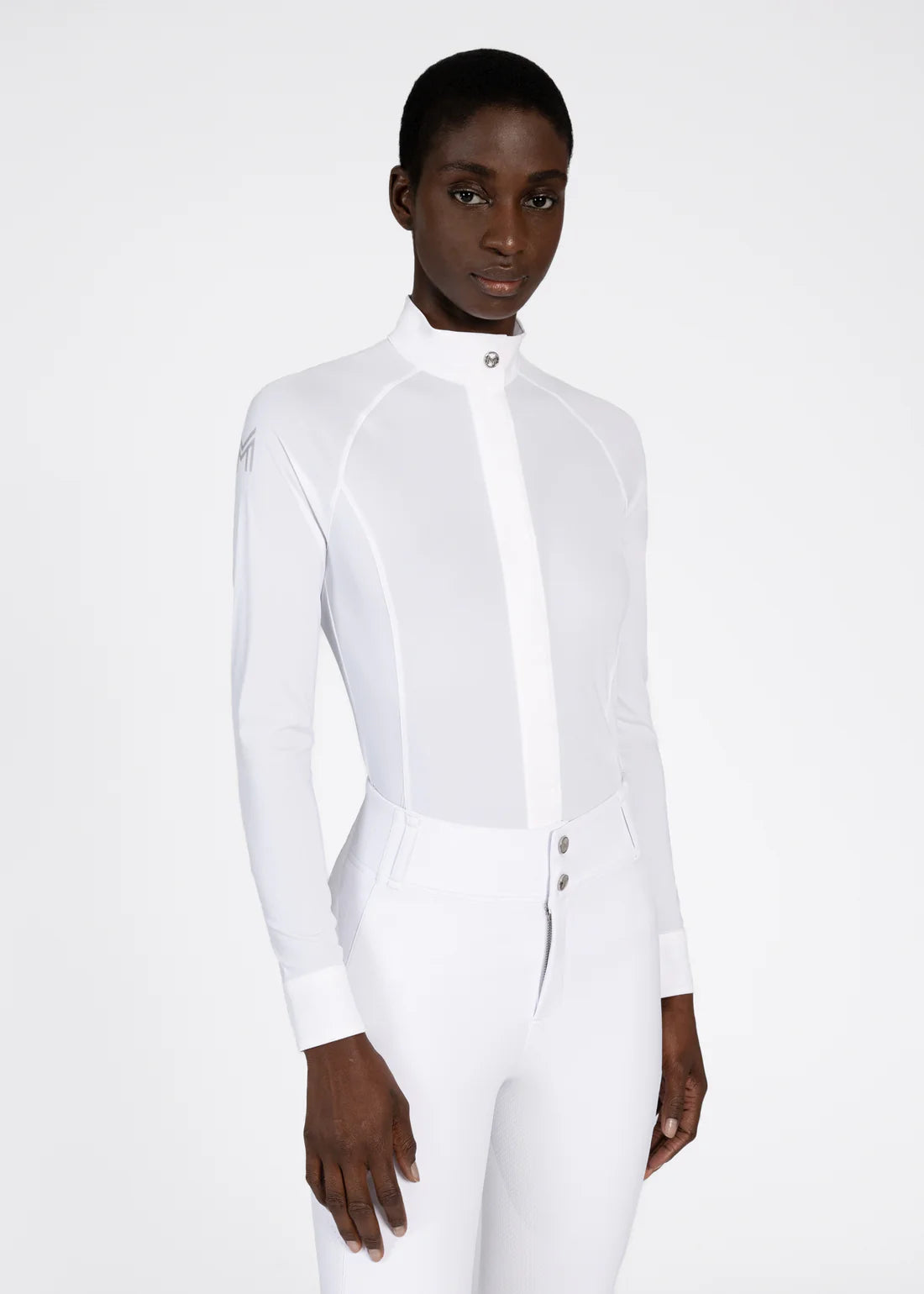 Aira Long Sleeve Show Shirt - White, M image