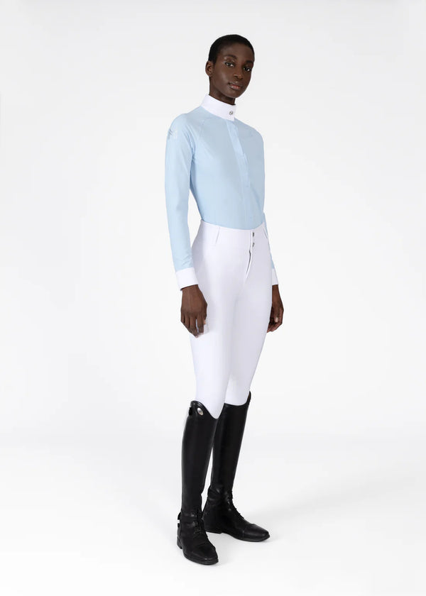 Aira Long Sleeve Show Shirt - Aqua