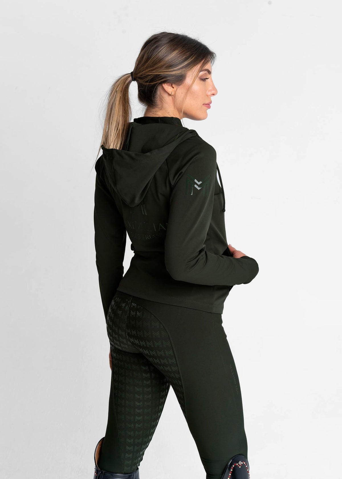 Maximilian Reflection Zip Hoodie - Hunter Green, XL image